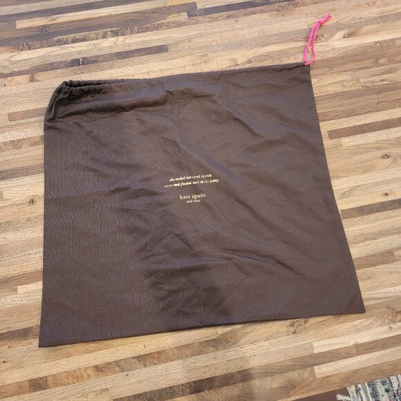 Kate Spade XL Brown Travel Protection Dust Bag 19.5 x 17.5" - Picture 8 of 8